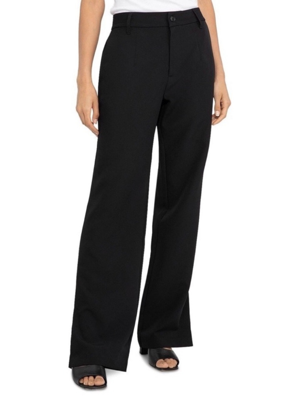 Sanctuary Black Wide-Leg High-Rise Trousers